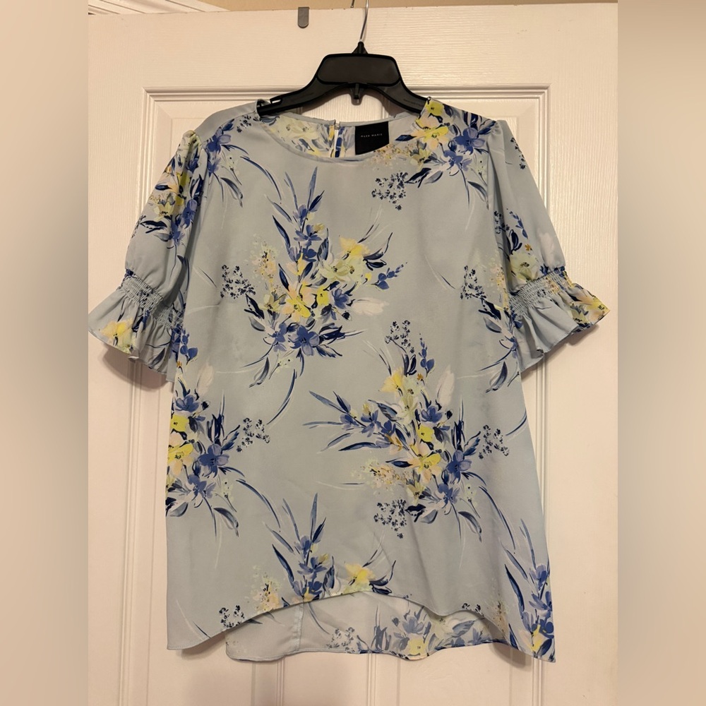 Calvin Klein Blue Floral Women's Blouse